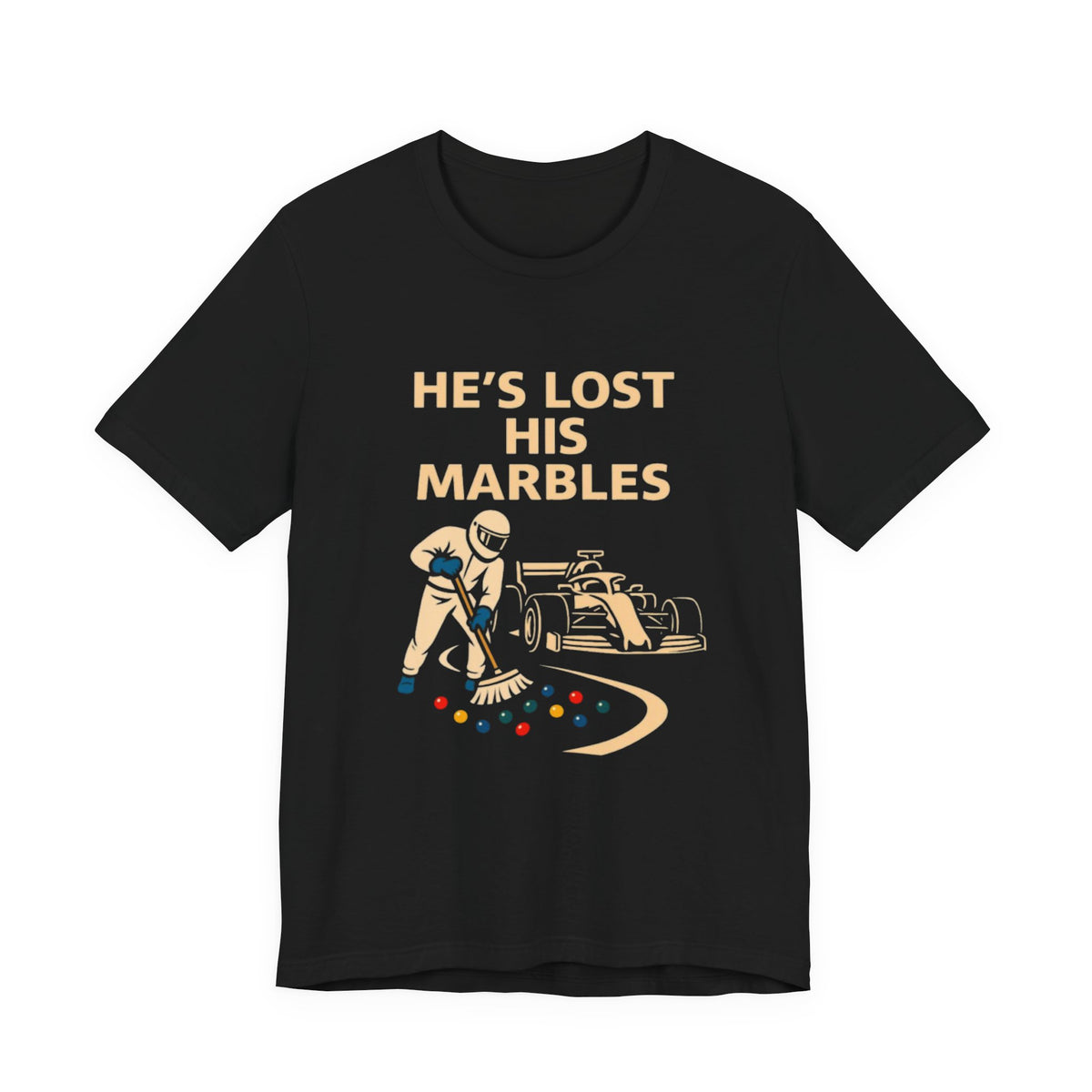 He’s Lost His Marbles – Funny F1 Racing Pun Design