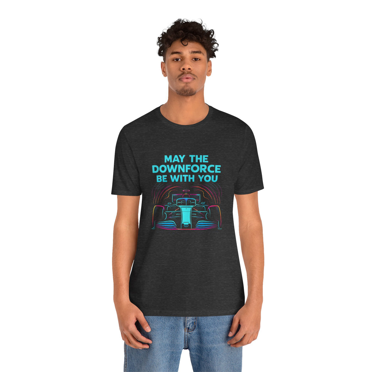 May the Downforce Be With You – Funny F1 Pun T-Shirt
