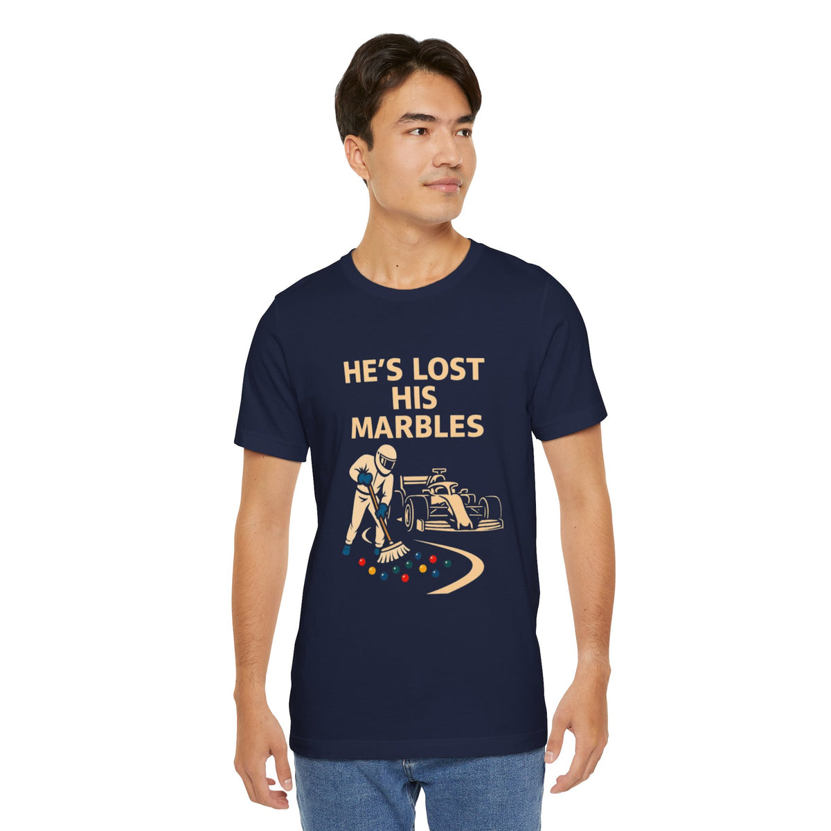 He’s Lost His Marbles – Funny F1 Racing Pun Design