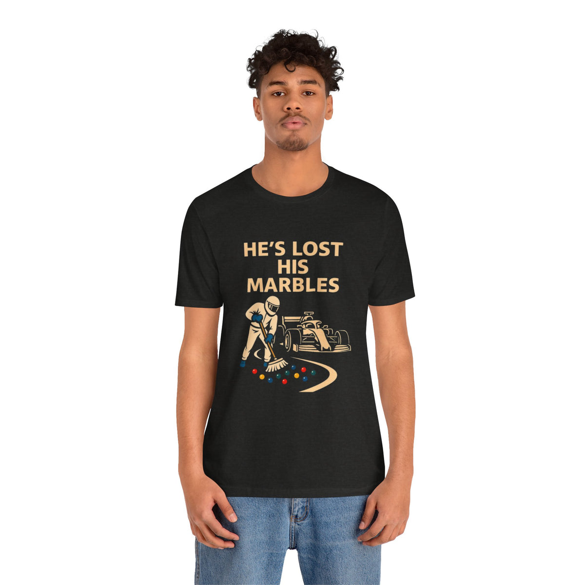 He’s Lost His Marbles – Funny F1 Racing Pun Design